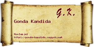 Gonda Kandida névjegykártya